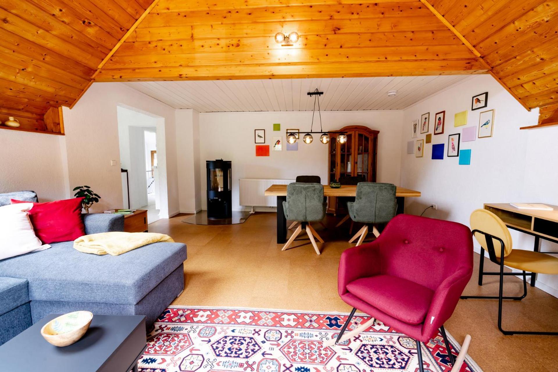 Birds-Nest Ferienwohnung Balkon Kaminofen Darstein Eksteriør billede